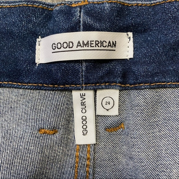 Good American Good Curve Skinny Dark Blue Jeans Plus Size 24 ** - Picture 7 of 11